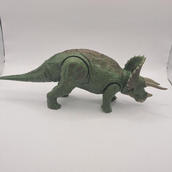 Jurassic World Dino Rivals Dual Attack Triceratops Figure Mattel 2018 Park - Picture 4 of 7